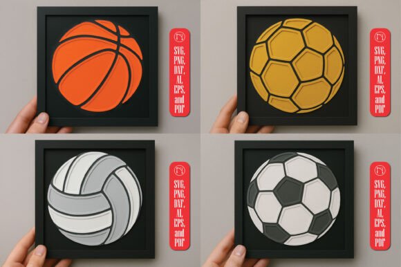 Download Layered Papercut Ball SVG Cut File Bundle - Bundle Collection