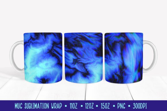 Download Ocean Blue Mug Sublimation Wrap - Ocean blue Collection