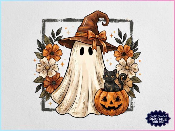 Download Vintage Halloween Ghost Witch PNG - Ghost Collection
