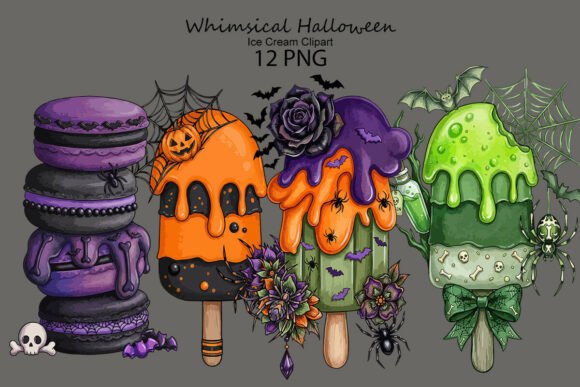 Download Whimsical Halloween Ice Cream Clipart - Whimsical Collection