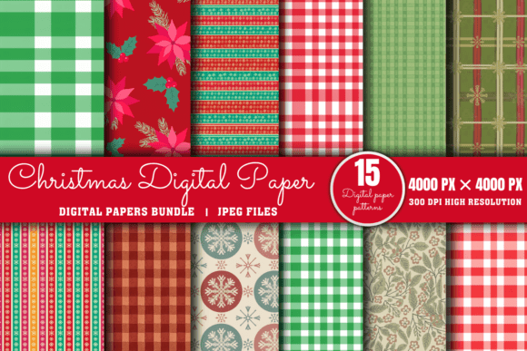 Download Christmas Digital Paper Bundle - Bundle Collection