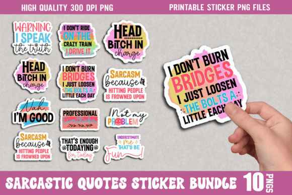 Download Sarcastic Stickers Bundle - Bundle Collection