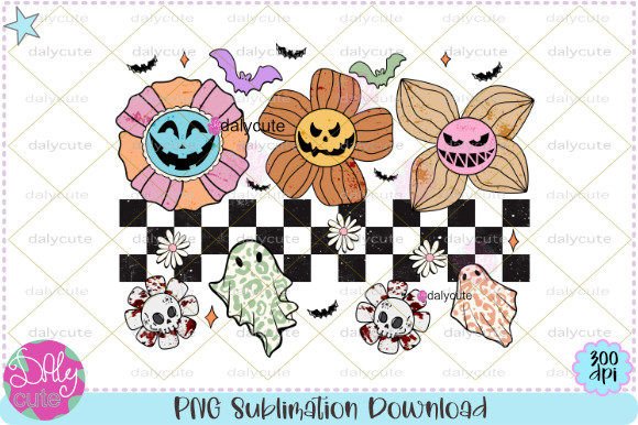 Download Halloween Vibes Ghost Cute Flowers PNG - Ghost Collection