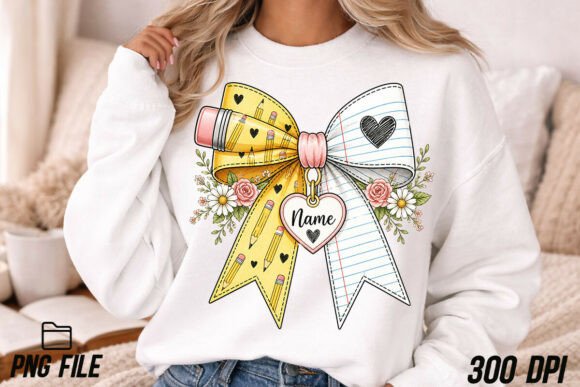 Download Teacher Pencil Paper Bow PNG, Teach - Bow Collection