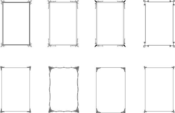 Download Bundle of Decorative Frames. Set 8 - Bundle Collection