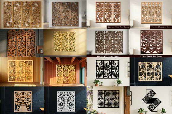 Download Laser Cut Floral Wall Panel SVG Bundle - Bundle Collection