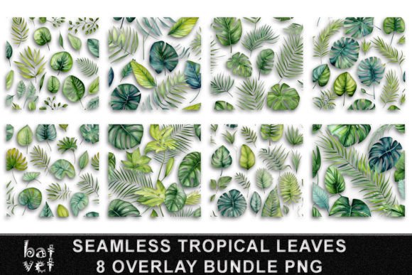 Download Seamless Tropical Leaves Overlay Bundle - Bundle Collection