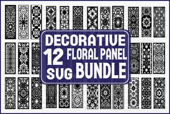 Download Decorative Floral Panel SVG Bundle - Bundle Collection
