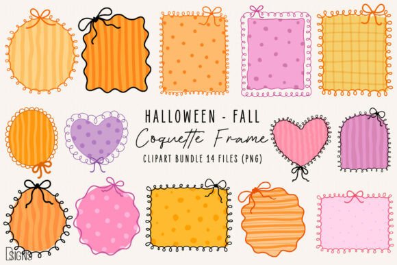 Download Halloween Fall Coquette Frame Bundle Png - Bundle Collection