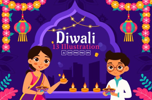 Download 13 Diwali Festival of Light Illustration - Illustration Collection