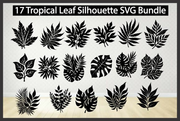 Download 17 Tropical Leaf Silhouette SVG Bundle - Bundle Collection