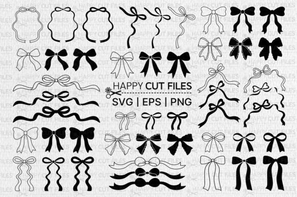 Download Coquette Bow Ribbon Frame Svg Bundle - Bundle Collection