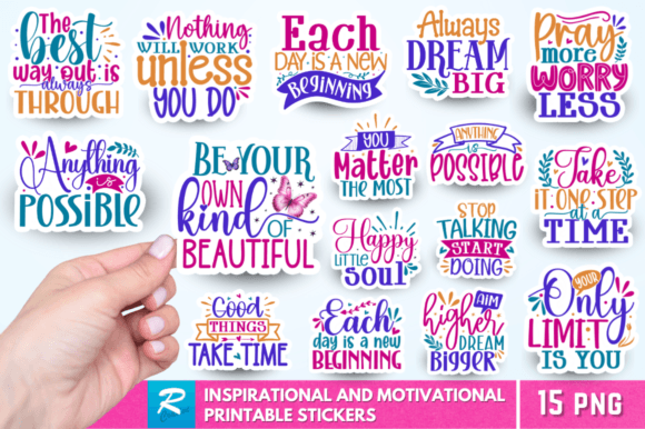 Download Motivational Stickers Bundle - Bundle Collection
