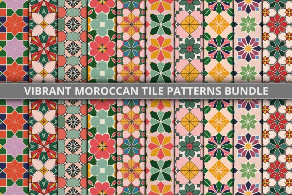 Download Vibrant Moroccan Tile Pattern Bundle - Bundle Collection