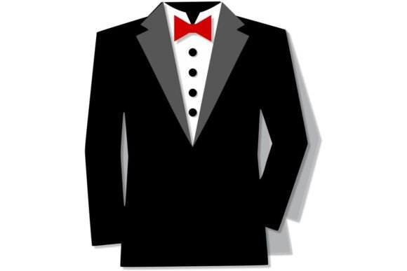 Download Tuxedo with a Bow Shaped Card - Bow Collection