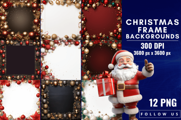 Download Christmas Frame Backgrounds - Backgrounds Collection