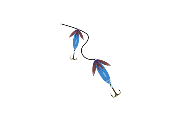 Download Ocean Blue Fishing Hook Design - Ocean blue Collection