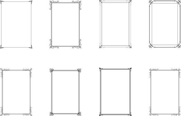 Download Bundle of Decorative Frames. Set 4 - Bundle Collection