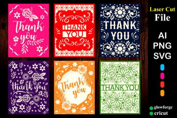Download Thank You Card SVG Cut Files Bundle - Bundle Collection