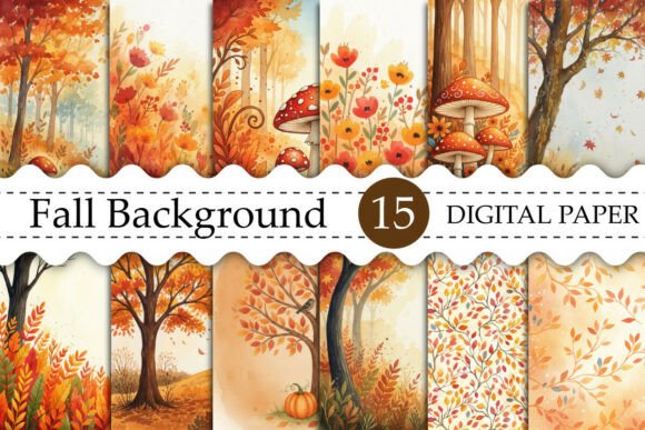 Download Watercolor Whimsical Fall Background - Whimsical Collection