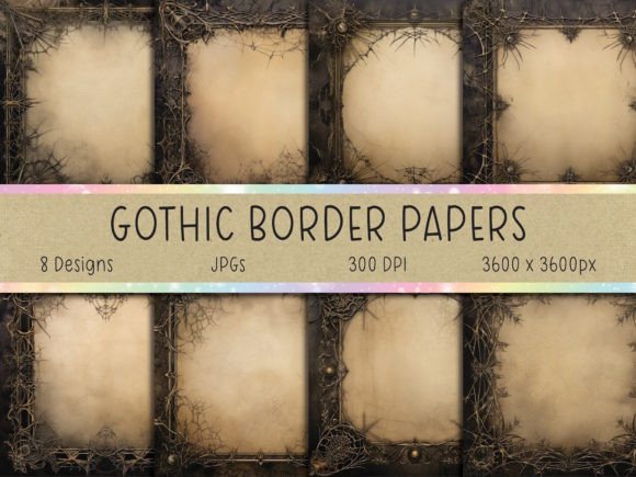 Download Gothic Borders Digital Backgrounds - Backgrounds Collection