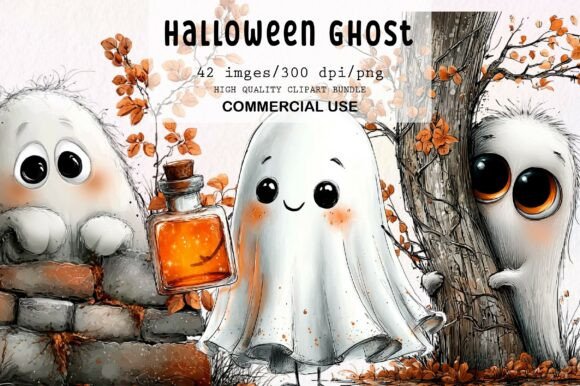 Download Whimsical Halloween Ghost PNG - Ghost Collection