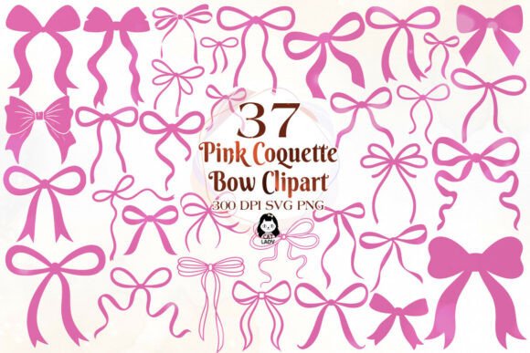 Download Pịnk Coquette Bow Clipart SVG PNG Bundle - Bundle Collection