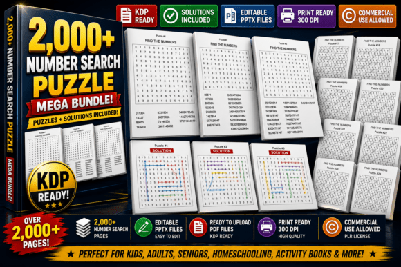 Download Ultimate Number Search Puzzle Bundle KDP - Bundle Collection