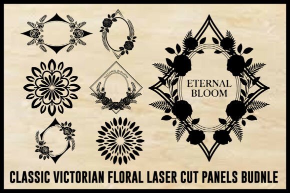 Download Floral Laser Cut Frames Panels Bundle - Bundle Collection