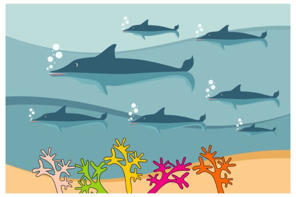 Download Dolphins Swimming in Ocean Blue - Ocean blue Collection