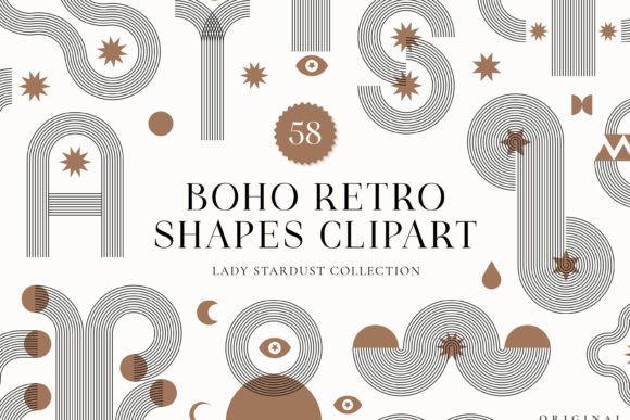 Download Boho Retro Geometric Abstract Shapes - Shape Collection