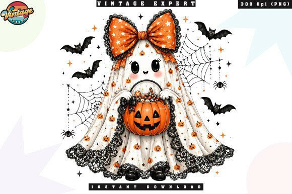 Download Pumpkin Bucket Ghost Halloween PNG - Ghost Collection