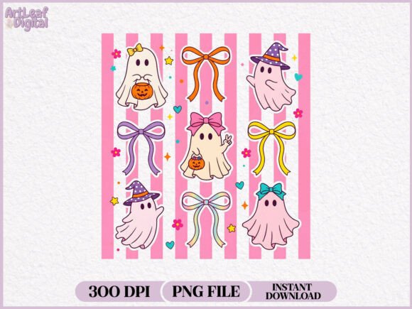 Download Preppy Coquette Ghost Halloween PNG - Ghost Collection