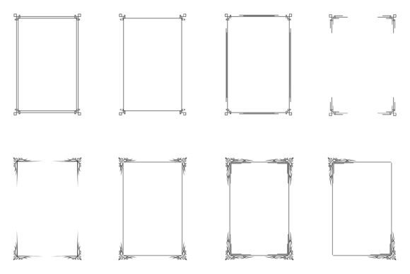 Download Bundle of Decorative Frames. Set 9 - Bundle Collection